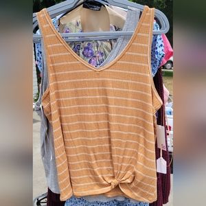 Striped Knotted Tank